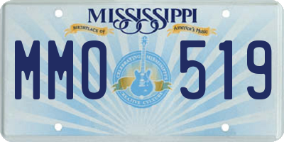 MS license plate MMO519