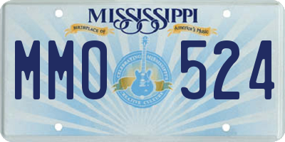 MS license plate MMO524