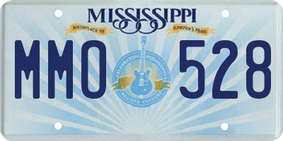 MS license plate MMO528