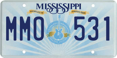 MS license plate MMO531