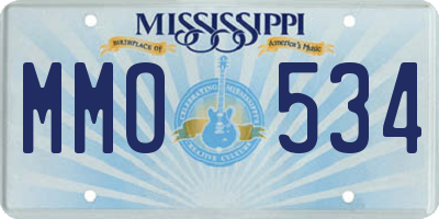 MS license plate MMO534