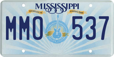 MS license plate MMO537