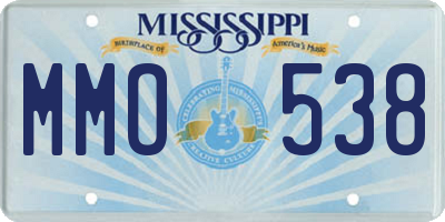 MS license plate MMO538