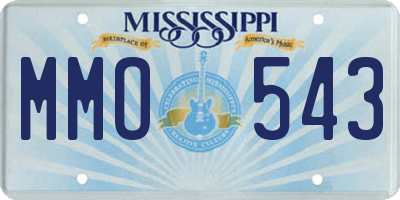 MS license plate MMO543