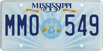 MS license plate MMO549