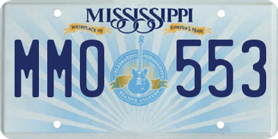 MS license plate MMO553