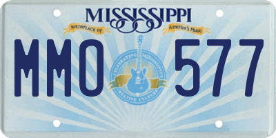 MS license plate MMO577