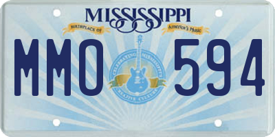 MS license plate MMO594