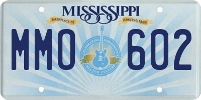 MS license plate MMO602