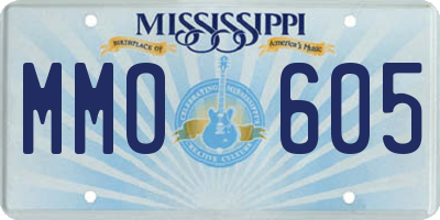 MS license plate MMO605