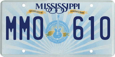 MS license plate MMO610