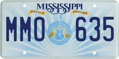 MS license plate MMO635