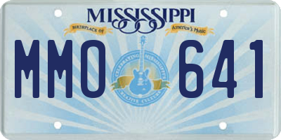 MS license plate MMO641