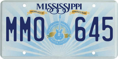 MS license plate MMO645