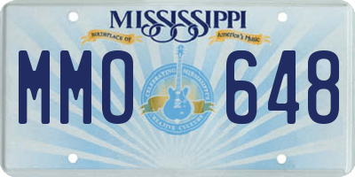 MS license plate MMO648