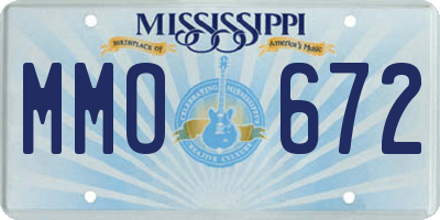 MS license plate MMO672