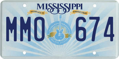 MS license plate MMO674
