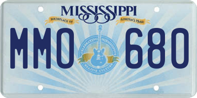 MS license plate MMO680