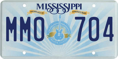 MS license plate MMO704