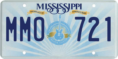 MS license plate MMO721