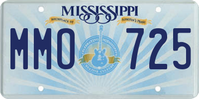 MS license plate MMO725