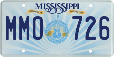 MS license plate MMO726