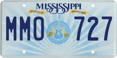 MS license plate MMO727