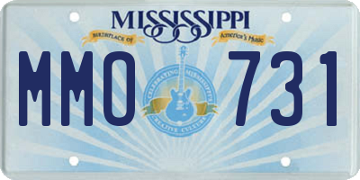 MS license plate MMO731