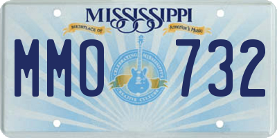 MS license plate MMO732