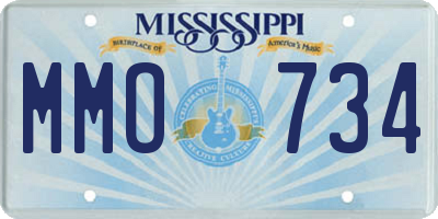 MS license plate MMO734