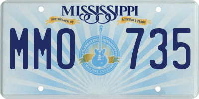 MS license plate MMO735