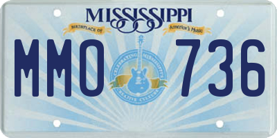 MS license plate MMO736