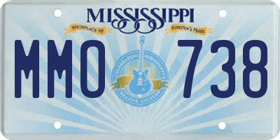 MS license plate MMO738