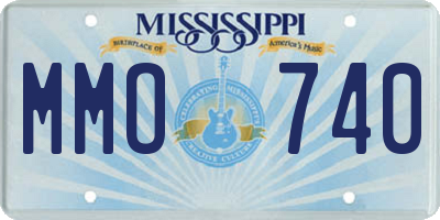 MS license plate MMO740