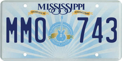 MS license plate MMO743