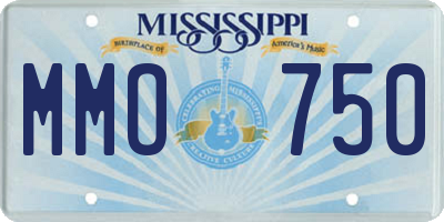 MS license plate MMO750