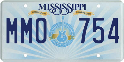 MS license plate MMO754