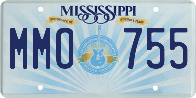 MS license plate MMO755