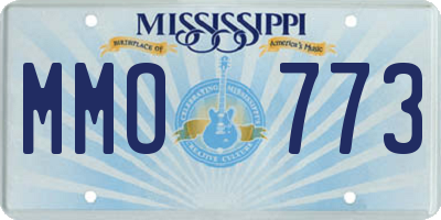 MS license plate MMO773