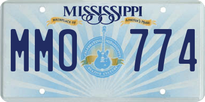 MS license plate MMO774