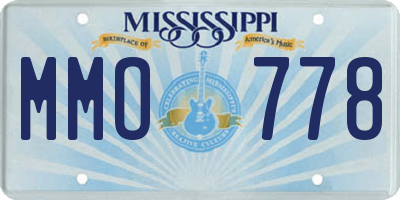 MS license plate MMO778