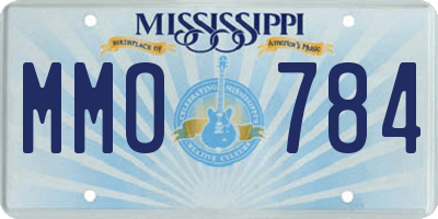 MS license plate MMO784