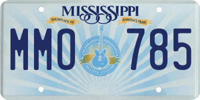 MS license plate MMO785