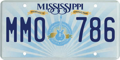 MS license plate MMO786