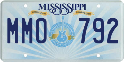 MS license plate MMO792