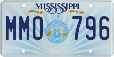 MS license plate MMO796