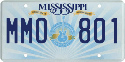 MS license plate MMO801