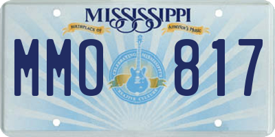 MS license plate MMO817