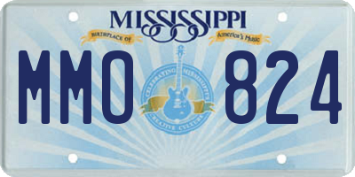 MS license plate MMO824