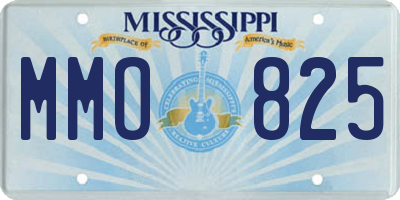 MS license plate MMO825